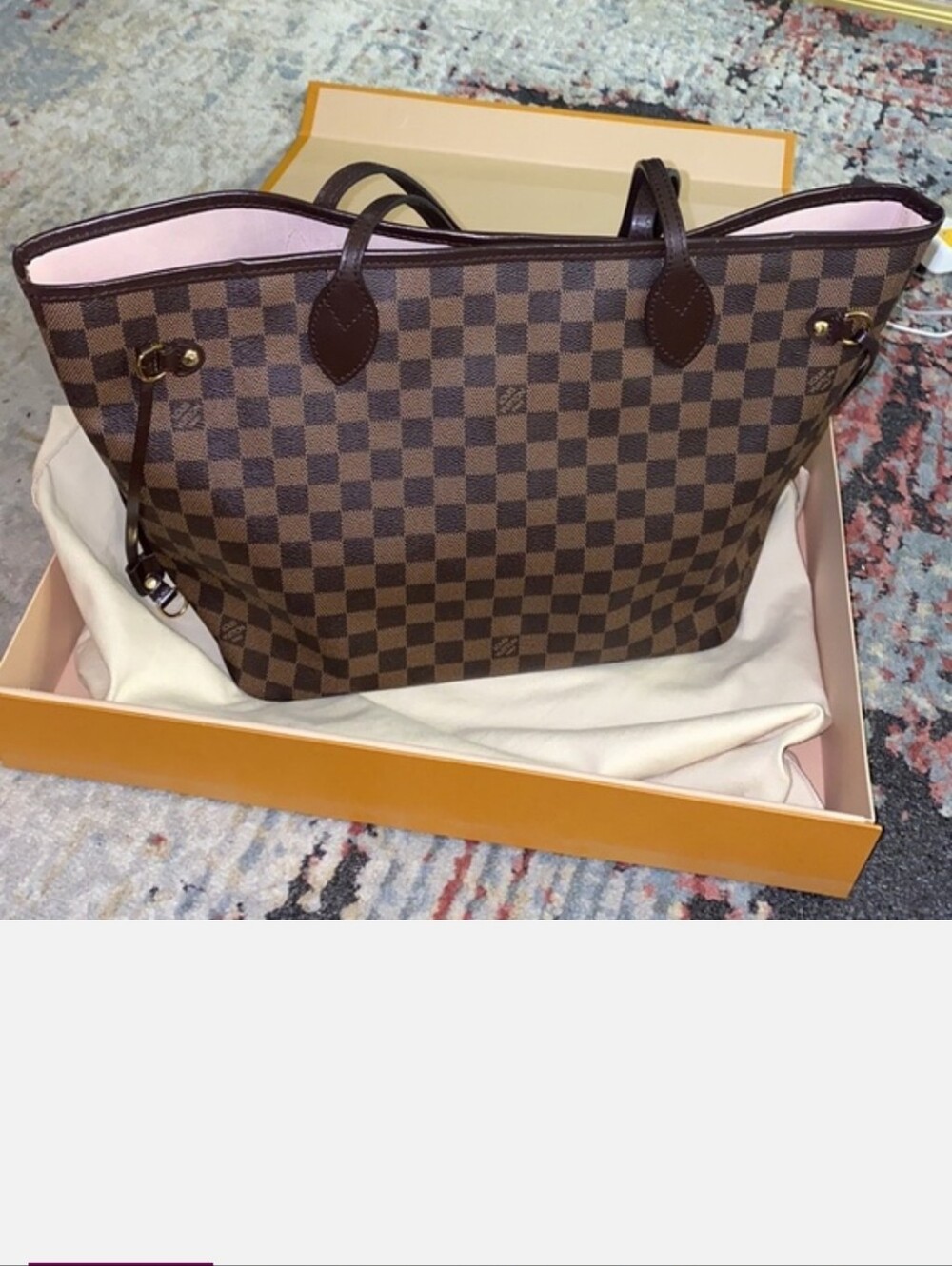 Louis Vuitton NEVERFULL MM rose ballerine